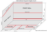 Сквош размеры площадки